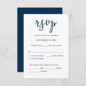 Faire-part de mariage RSVP Répondre, Carte des opt (Devant / Derrière)