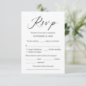 Faire-part de mariage RSVP Répondre, Carte des opt (Debout devant)
