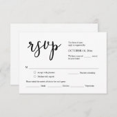 Faire-part de mariage RSVP Répondre, Carte des opt (Devant / Derrière)