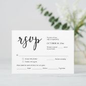 Faire-part de mariage RSVP Répondre, Carte des opt (Debout devant)