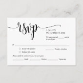 Faire-part de mariage RSVP Répondre, Carte des opt (Devant)