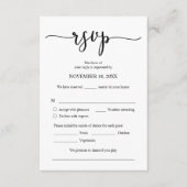Faire-part de mariage RSVP Répondre, Carte des opt (Devant)