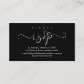 Faire-part de mariage RSVP romantique, via le site (Devant)