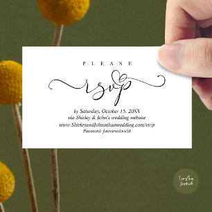 Faire-part de mariage RSVP romantique, via le site