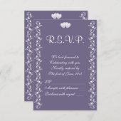 Faire-part de mariage RSVP shabby chic (Devant / Derrière)