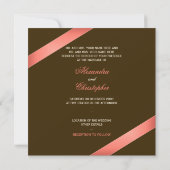Faire-part de mariage Ruban Rouge Corail (Dos)