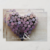 Faire-part de mariage russe de liège à vin (Devant / Derrière)