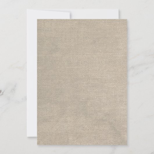 Faire-part de mariage Russe Twine and Lace Burlap  (Dos)