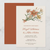 Faire-part de mariage Rust Lily Bundle (Devant / Derrière)