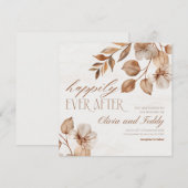 Faire-part de mariage Rustic Romance (Devant / Derrière)