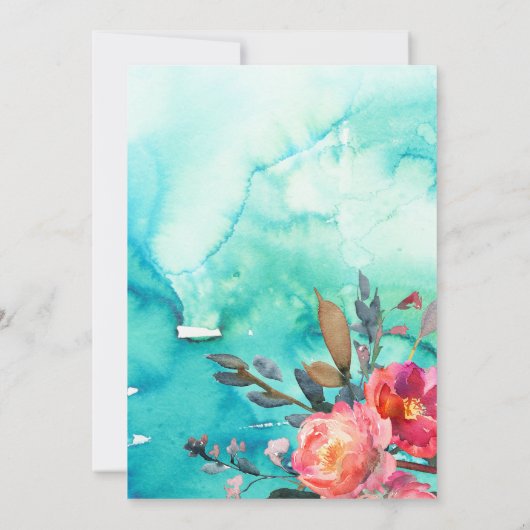 FAIRE-PART DE MARIAGE | Rustic Spring Élégant Flor (Dos)