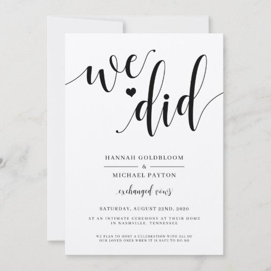 Faire-part de mariage Rustic We Did (Devant)