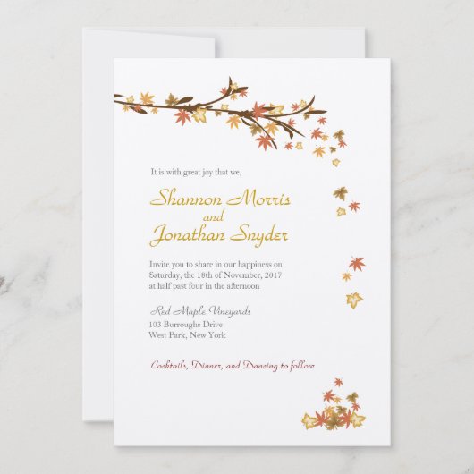 Faire-part de mariage rustique (Devant)