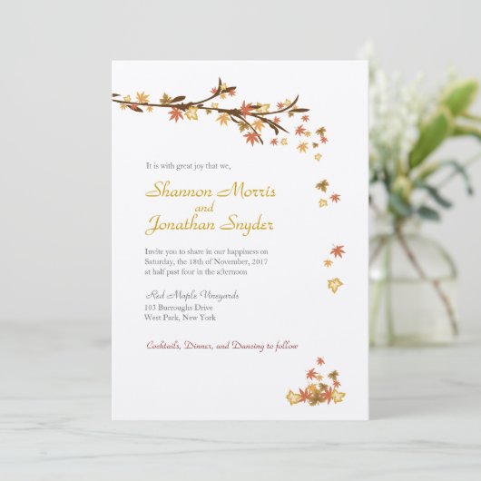 Faire-part de mariage rustique (Debout devant)