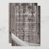 Faire-part de mariage rustique (Devant / Derrière)