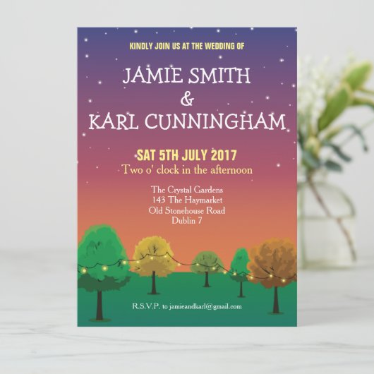 Faire-part de mariage rustique (Debout devant)