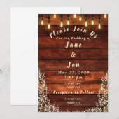 Faire-part de mariage rustique (Devant / Derrière)