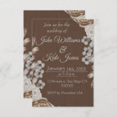 Faire-part de mariage rustique (Devant / Derrière)