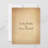 Faire-part de mariage rustique (Dos)
