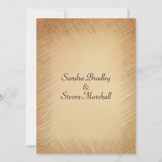 Faire-part de mariage rustique (Dos)