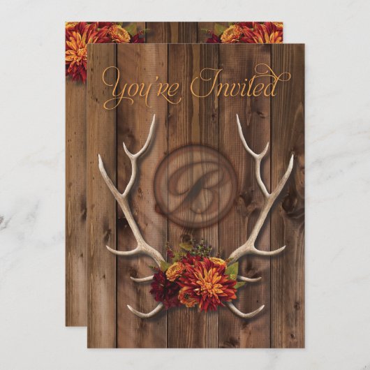 faire-part de mariage rustique (Devant / Derrière)