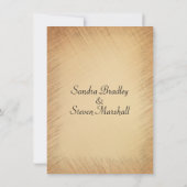 Faire-part de mariage rustique (Dos)