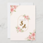 Faire-part de mariage rustique (Dos)