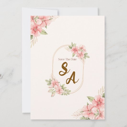 Faire-part de mariage rustique (Dos)