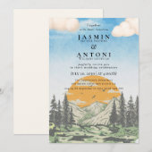 Faire-part de mariage rustique (Devant / Derrière)