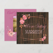 Faire-part de mariage rustique (Devant / Derrière)