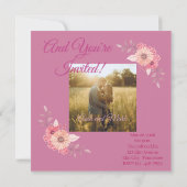 Faire-part de mariage rustique (Dos)
