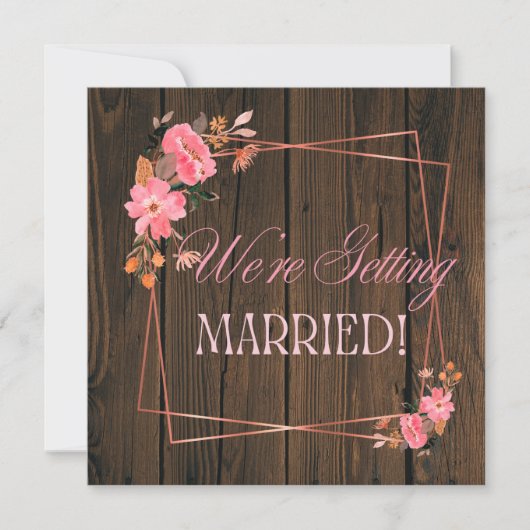 Faire-part de mariage rustique (Devant)