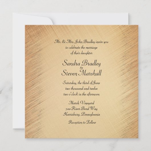 Faire-part de mariage rustique (Devant)