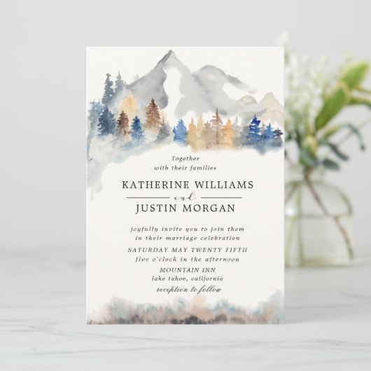 Faire-part de mariage rustique (Debout devant)