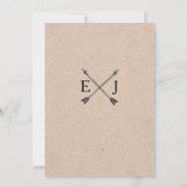 Faire-part de mariage Rustique (Dos)