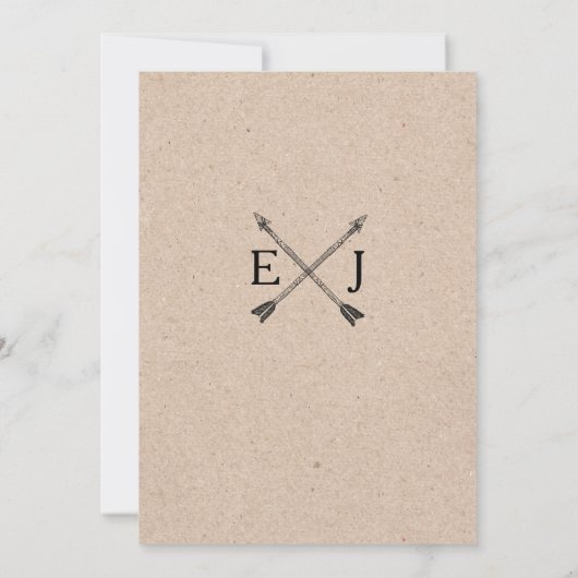 Faire-part de mariage Rustique (Dos)