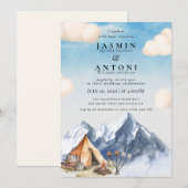 Faire-part de mariage rustique (Devant / Derrière)