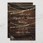 Faire-part de mariage rustique à Baby's Breath (Devant / Derrière)