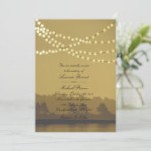 Faire-part de mariage rustique à cordes extérieure (Debout devant)