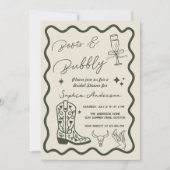 Faire-part de mariage rustique à l'aquarelle 'Boot (Devant)