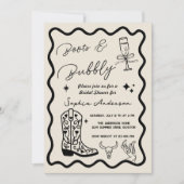 Faire-part de mariage rustique à l'aquarelle 'Boot (Devant)
