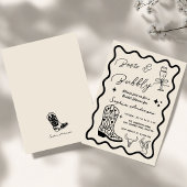 Faire-part de mariage rustique à l'aquarelle 'Boot