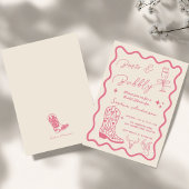 Faire-part de mariage rustique à l'aquarelle 'Boot