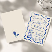 Faire-part de mariage rustique à l'aquarelle 'Boot