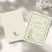Faire-part de mariage rustique à l'aquarelle 'Boot