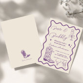 Faire-part de mariage rustique à l'aquarelle 'Boot