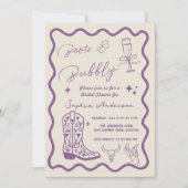 Faire-part de mariage rustique à l'aquarelle 'Boot (Devant)