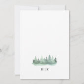 Faire-part de mariage rustique à l'aquarelle de pi (Dos)