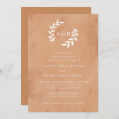 Faire-part de mariage rustique aquarelle (Devant / Derrière)