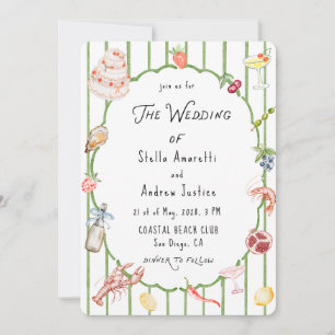 Faire-part de mariage rustique aquarelle italienne
